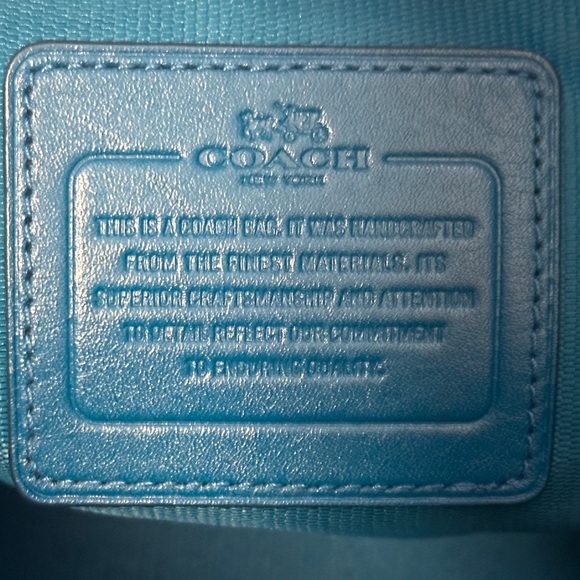 Coach Crosby Teal Leather Satchel - Picture 4 of 15